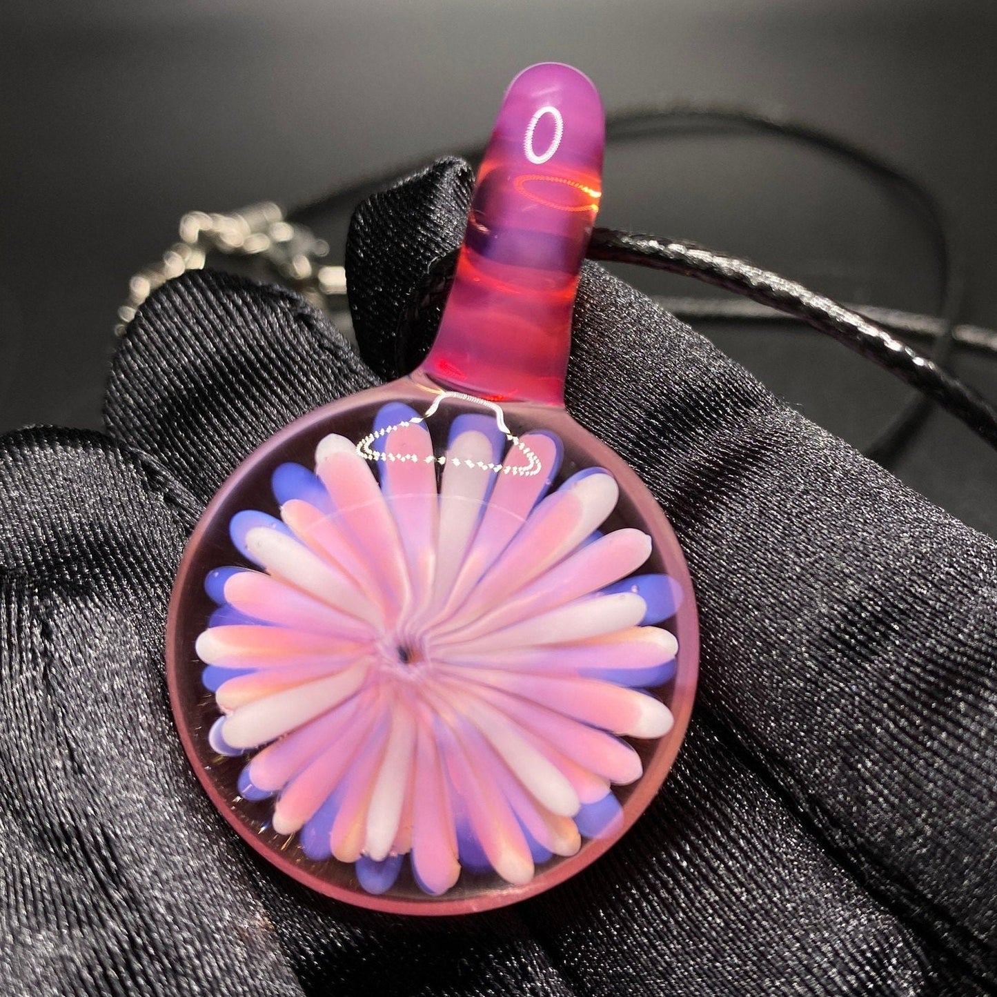Blown Glass Mushroom Necklace || Borosilicate Glass Pendant Lampwork || Mushroom Jewelry || Magic Mushroom Pendant