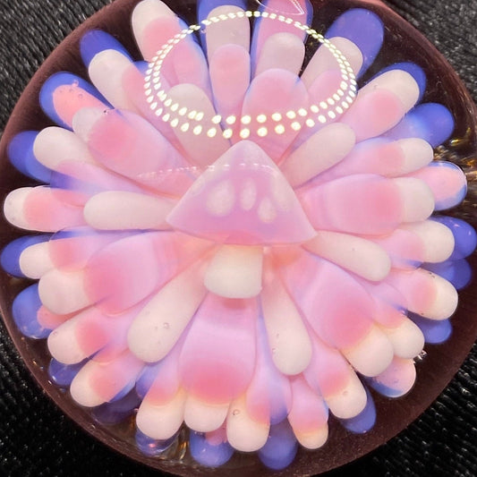 Blown Glass Mushroom Necklace || Borosilicate Glass Pendant Lampwork || Mushroom Jewelry || Magic Mushroom Pendant