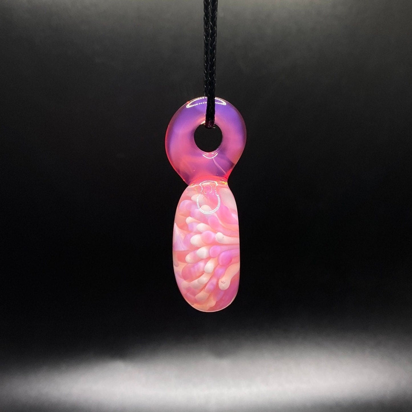 Blown Glass Mushroom Necklace || Borosilicate Glass Pendant Lampwork || Mushroom Jewelry || Magic Mushroom Pendant