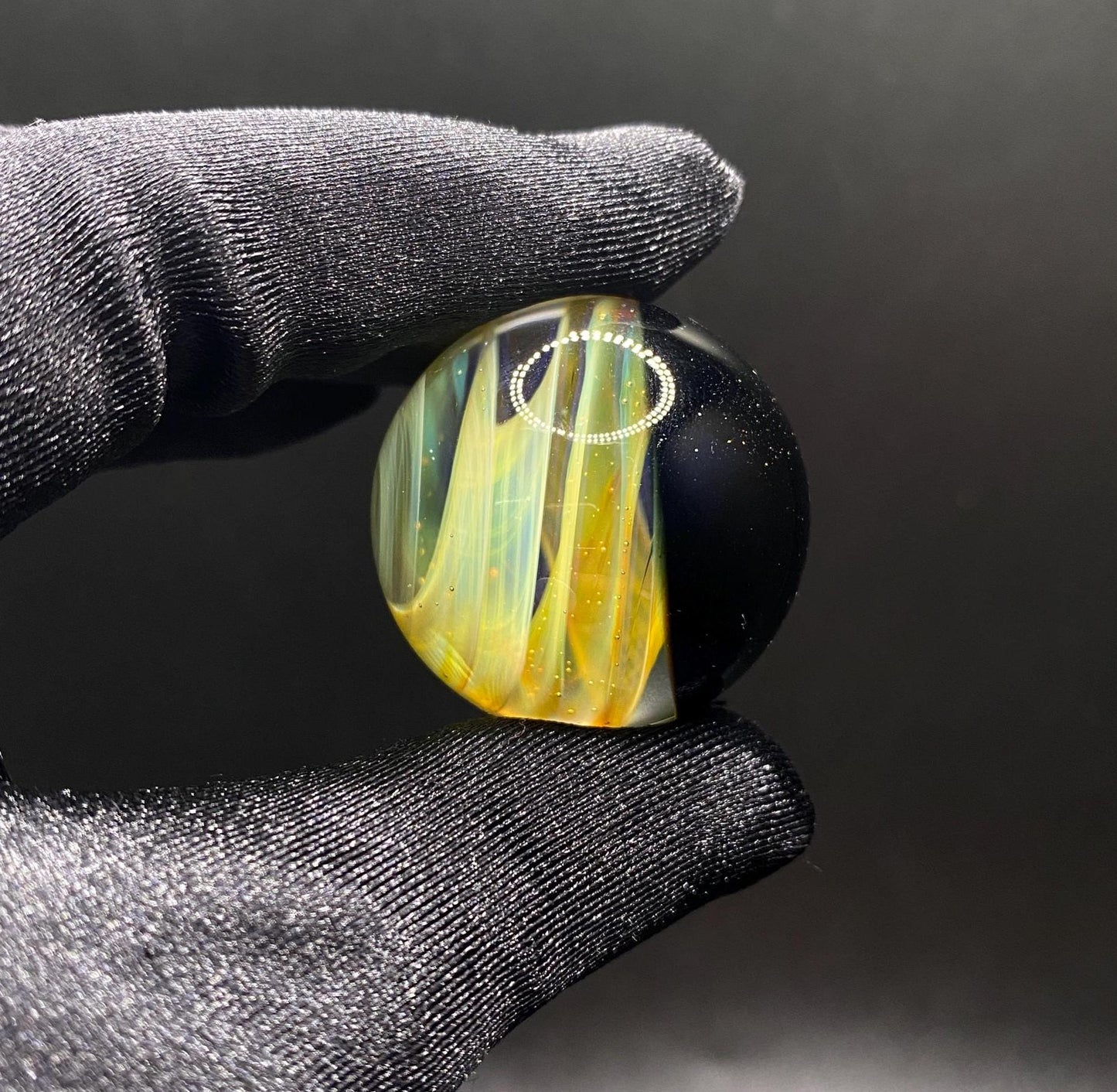 1.26 Inch Silver Fumed Spiral Inside Borosilicate Marble || Borosilicate Handmade Marble || Heady Glass || Art Glass Marble