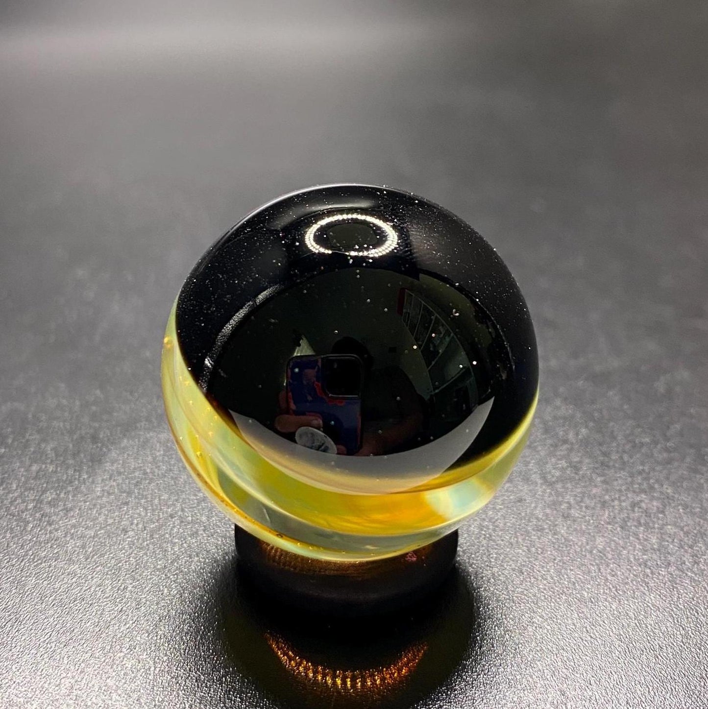 1.26 Inch Silver Fumed Spiral Inside Borosilicate Marble || Borosilicate Handmade Marble || Heady Glass || Art Glass Marble
