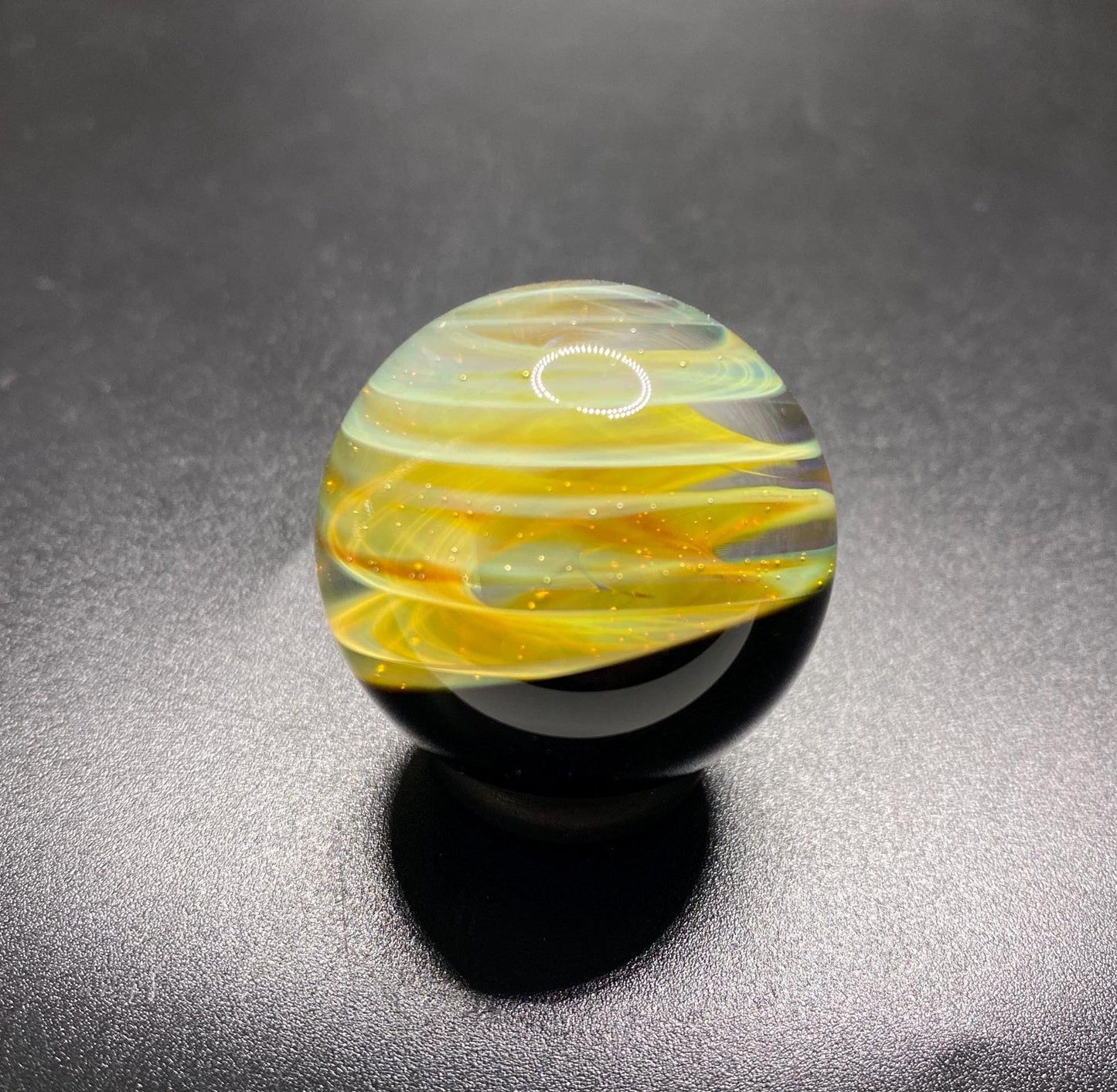 1.26 Inch Silver Fumed Spiral Inside Borosilicate Marble || Borosilicate Handmade Marble || Heady Glass || Art Glass Marble