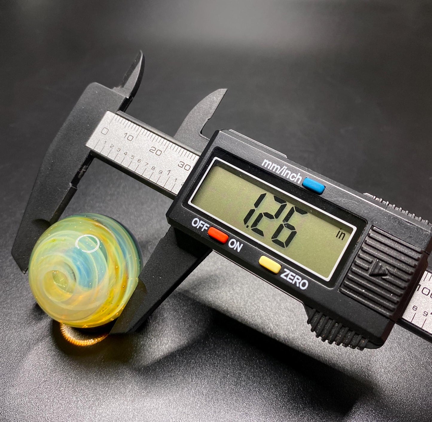 1.26 Inch Silver Fumed Spiral Inside Borosilicate Marble || Borosilicate Handmade Marble || Heady Glass || Art Glass Marble