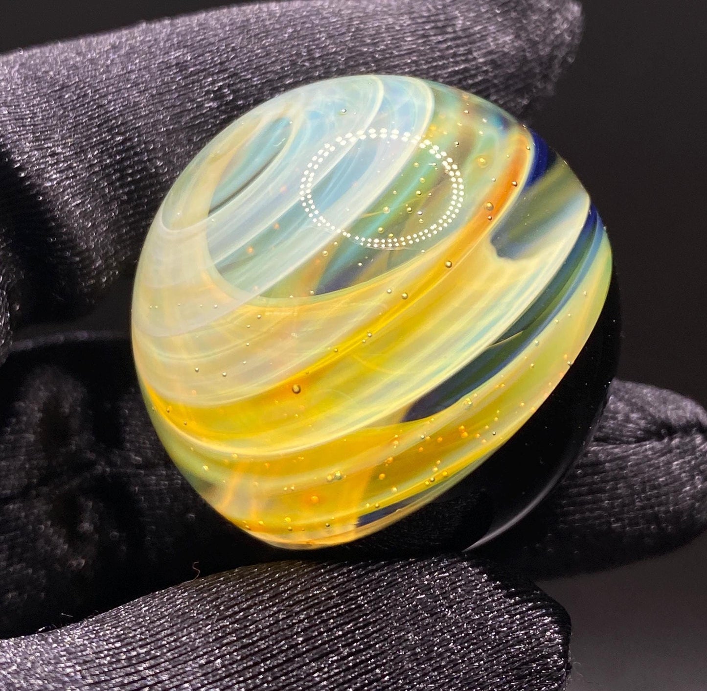 1.26 Inch Silver Fumed Spiral Inside Borosilicate Marble || Borosilicate Handmade Marble || Heady Glass || Art Glass Marble