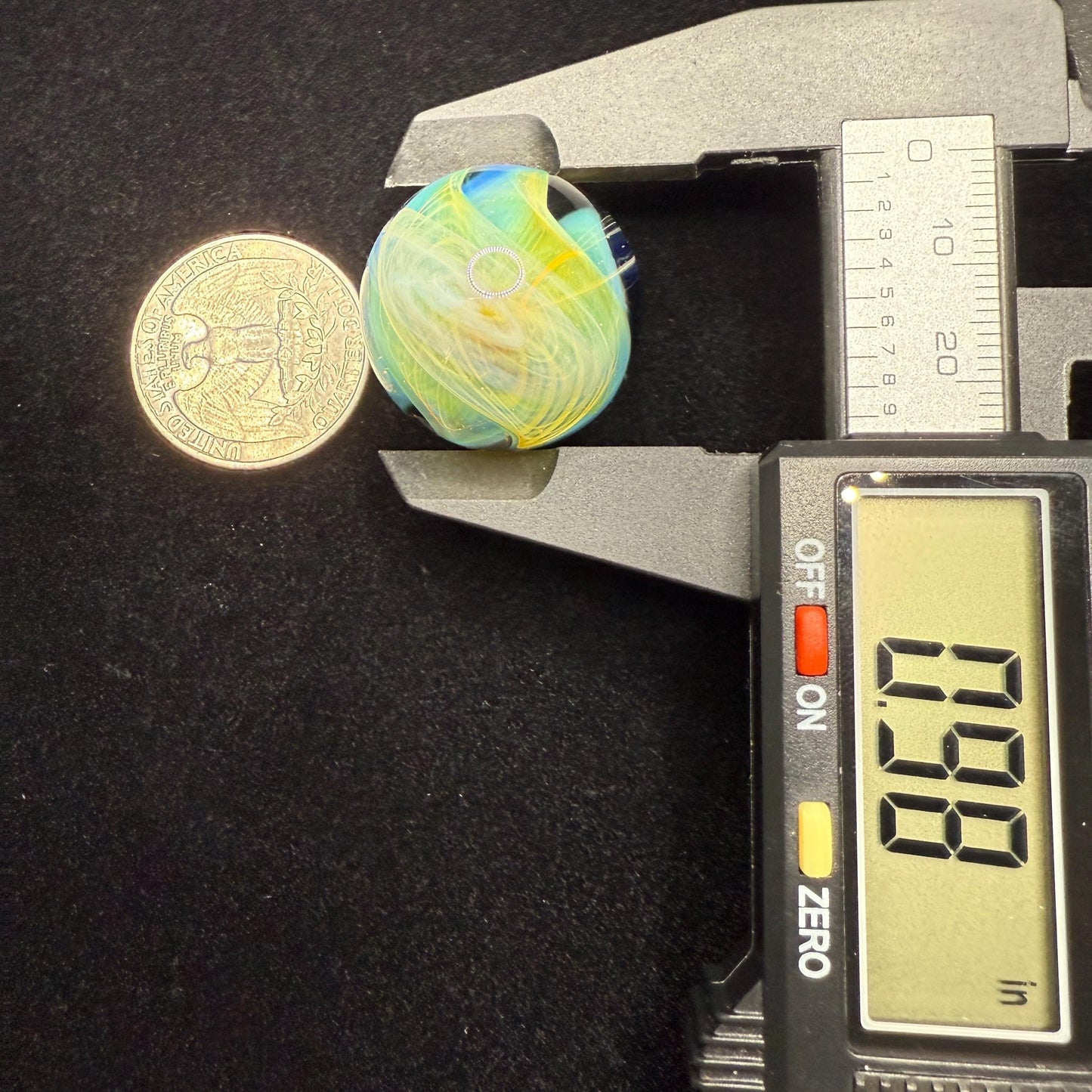 Borosilicate Glass Art Marble || Silver Fume Spiral || Galaxy Space Marble || Heady Boro Glass || Handmade Marbles