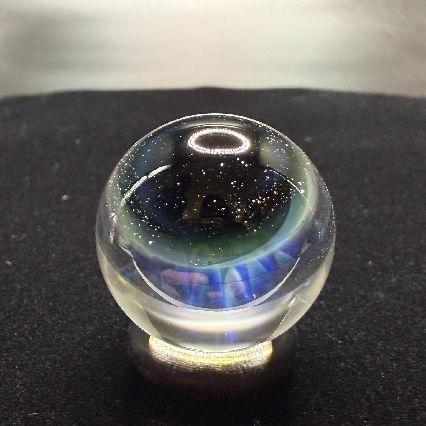 1.01 Inch Silver Fume Implosion Glass Marble || Handmade using Borosilicate Glass and Silver
