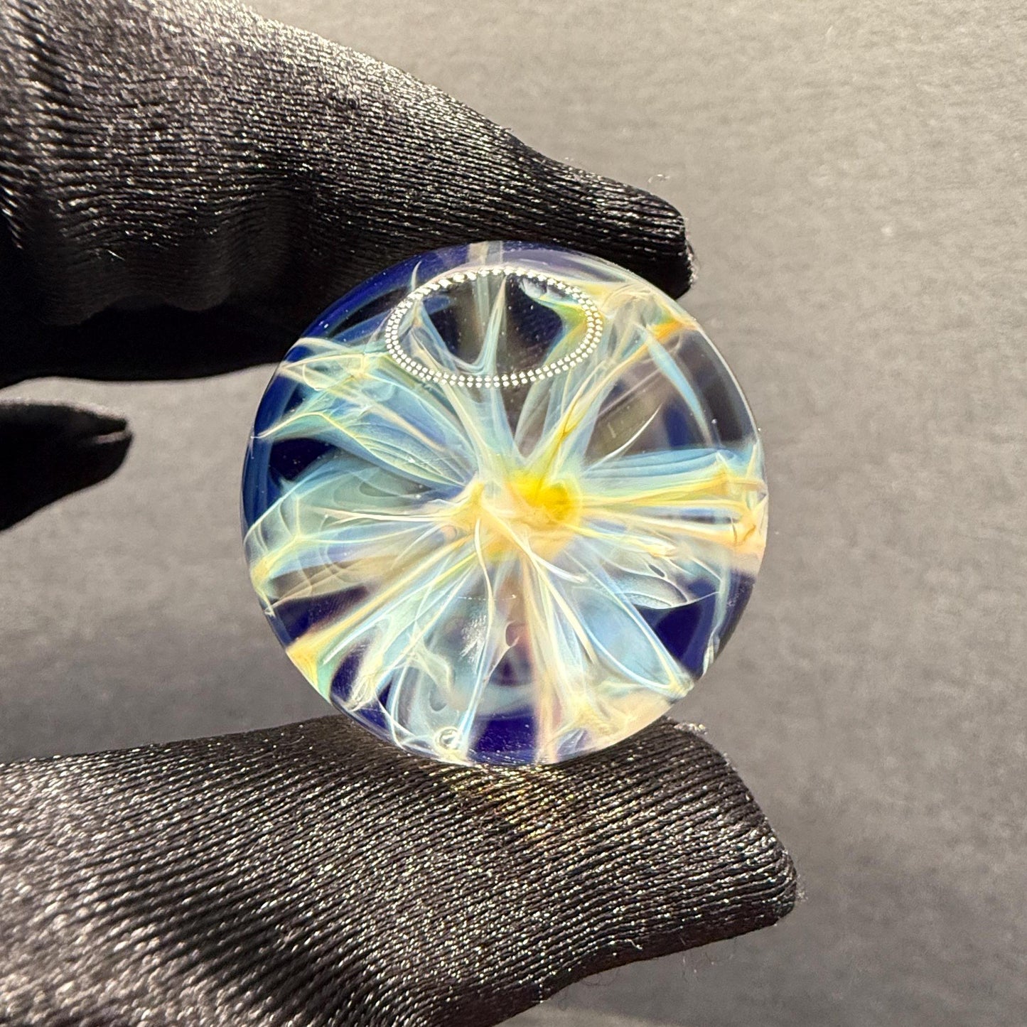 Handmade Glass Marble with Silver Fume Chaos 1.18 Inch || Borosilicate Marbles || Art Glass || Heady Marble