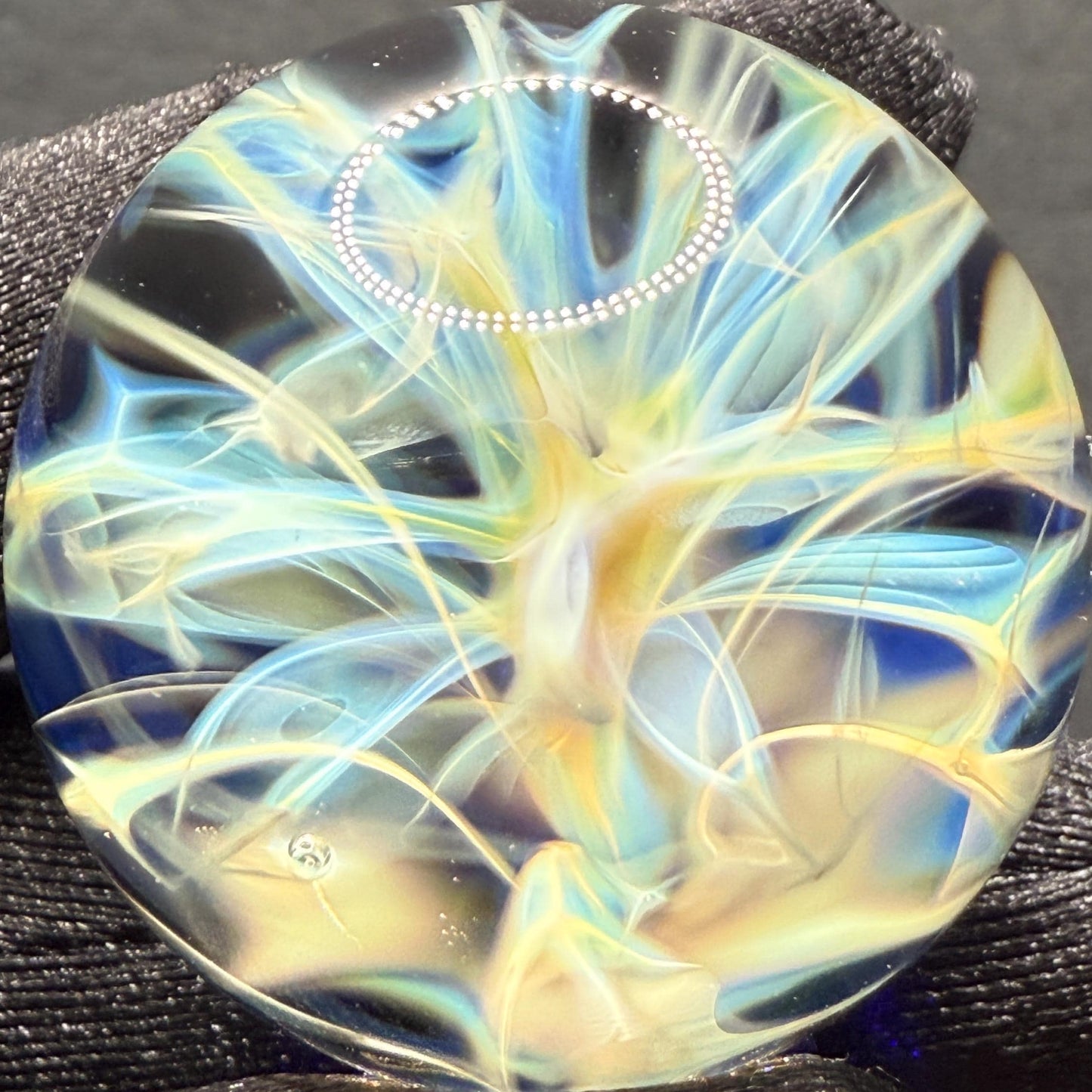 Handmade Glass Marble with Silver Fume Chaos 1.18 Inch || Borosilicate Marbles || Art Glass || Heady Marble