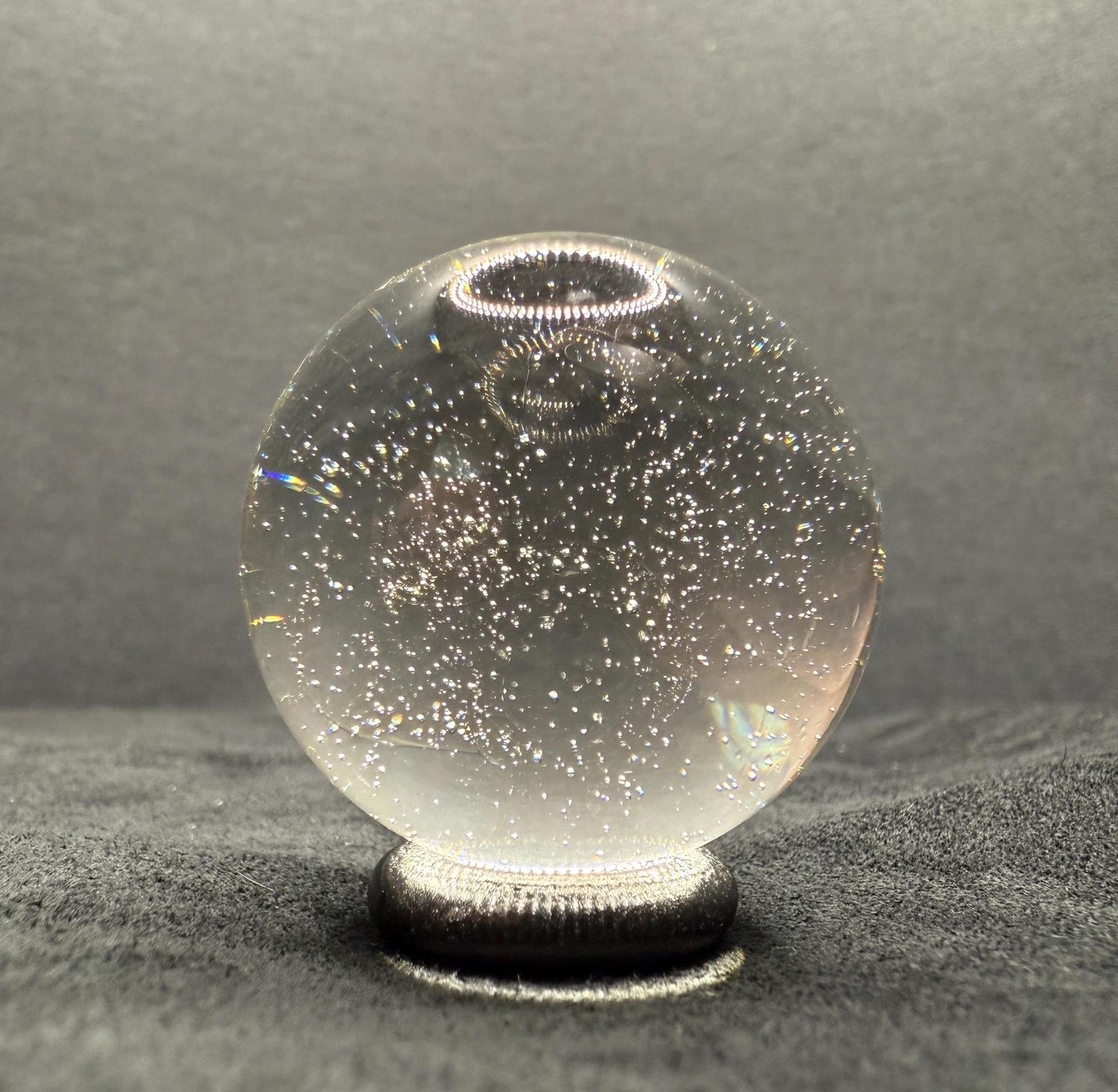 Handmade Glass Marble Blue UV Reactive 1.29 Inches