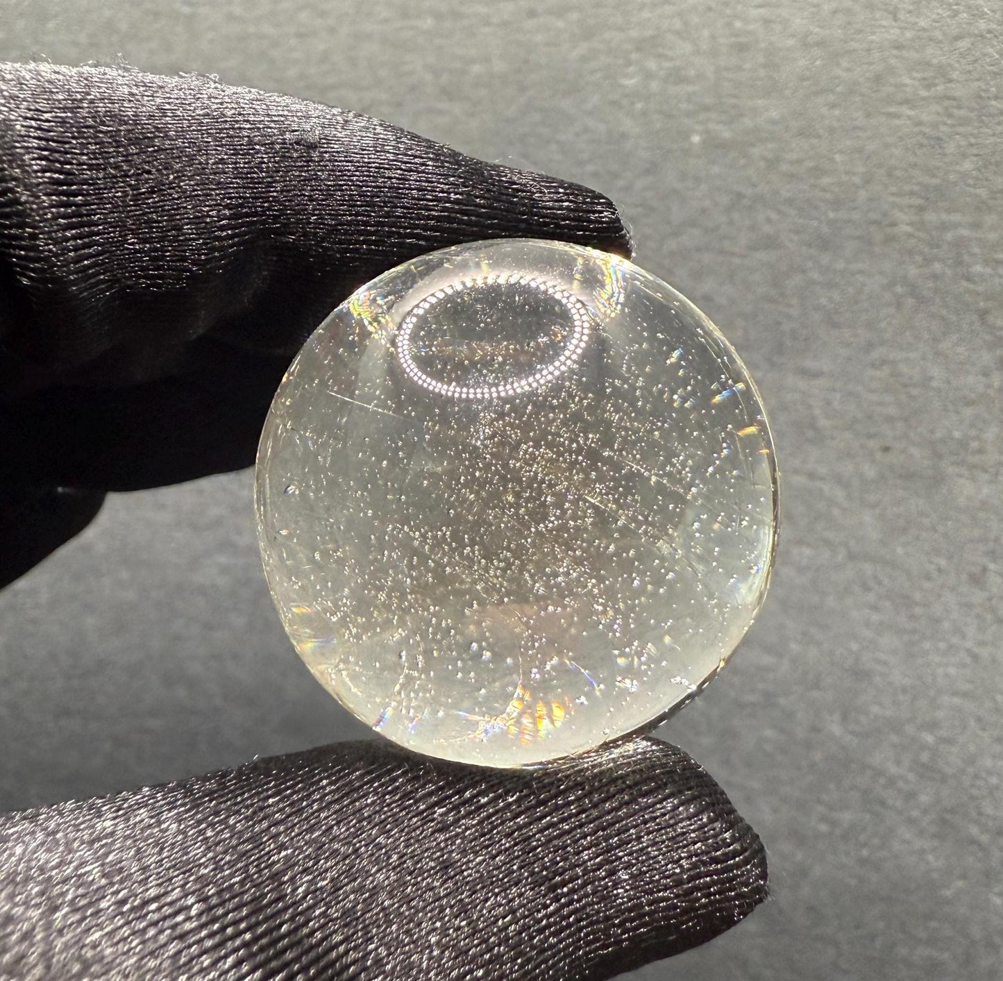 Handmade Glass Marble Blue UV Reactive 1.29 Inches