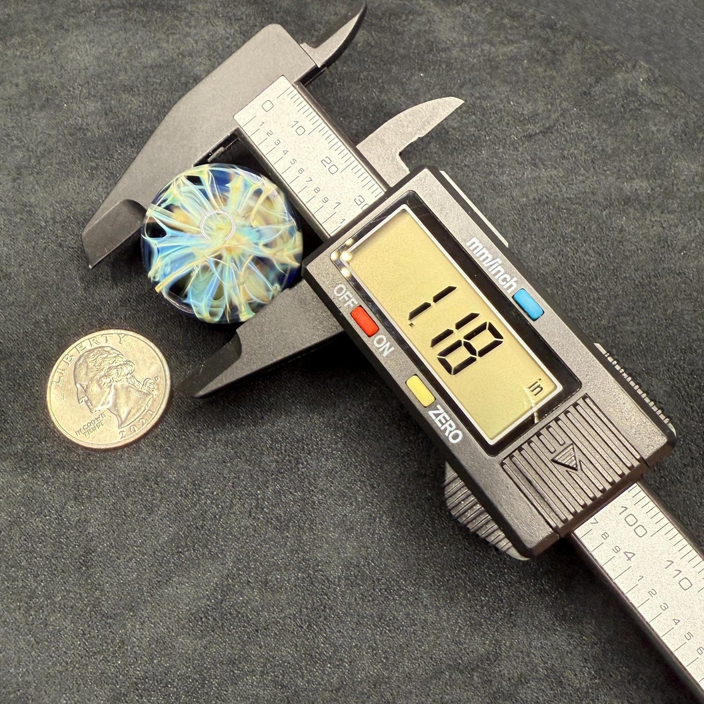 Handmade Glass Marble with Silver Fume Chaos 1.18 Inch || Borosilicate Marbles || Art Glass || Heady Marble