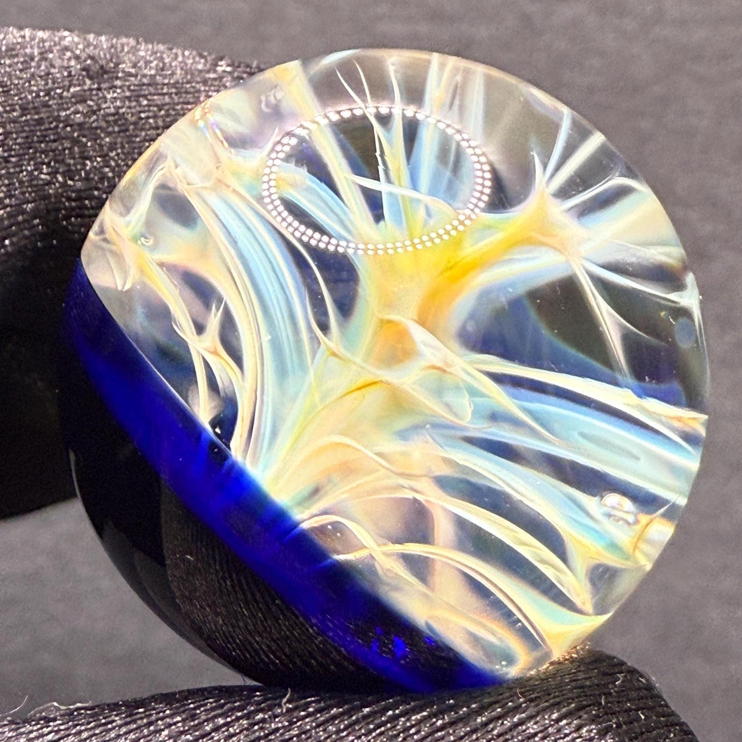 Handmade Glass Marble with Silver Fume Chaos 1.18 Inch || Borosilicate Marbles || Art Glass || Heady Marble