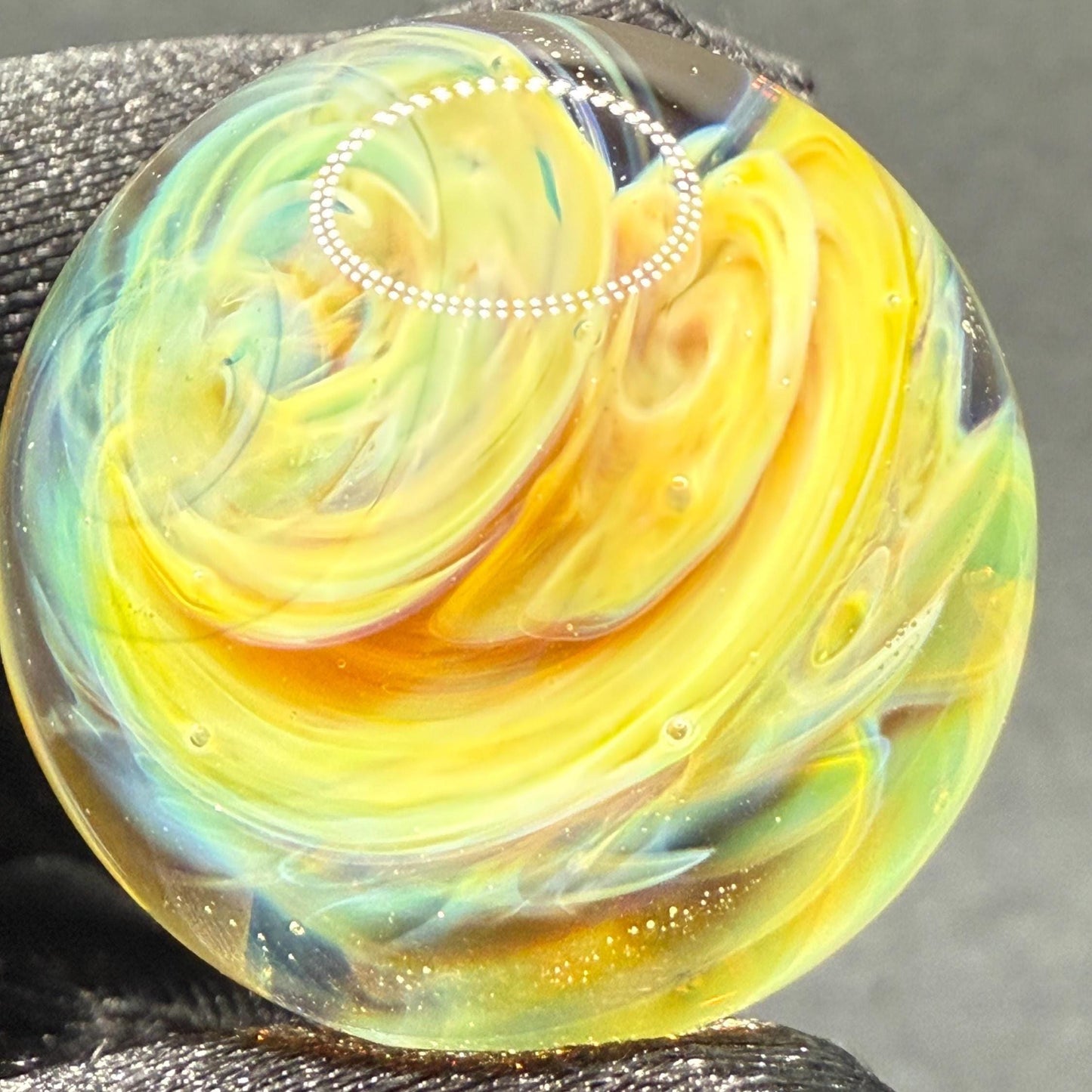 Handmade Glass Marble with Implosion Ying Yang Marble || Heady Glass Marble for Collectors