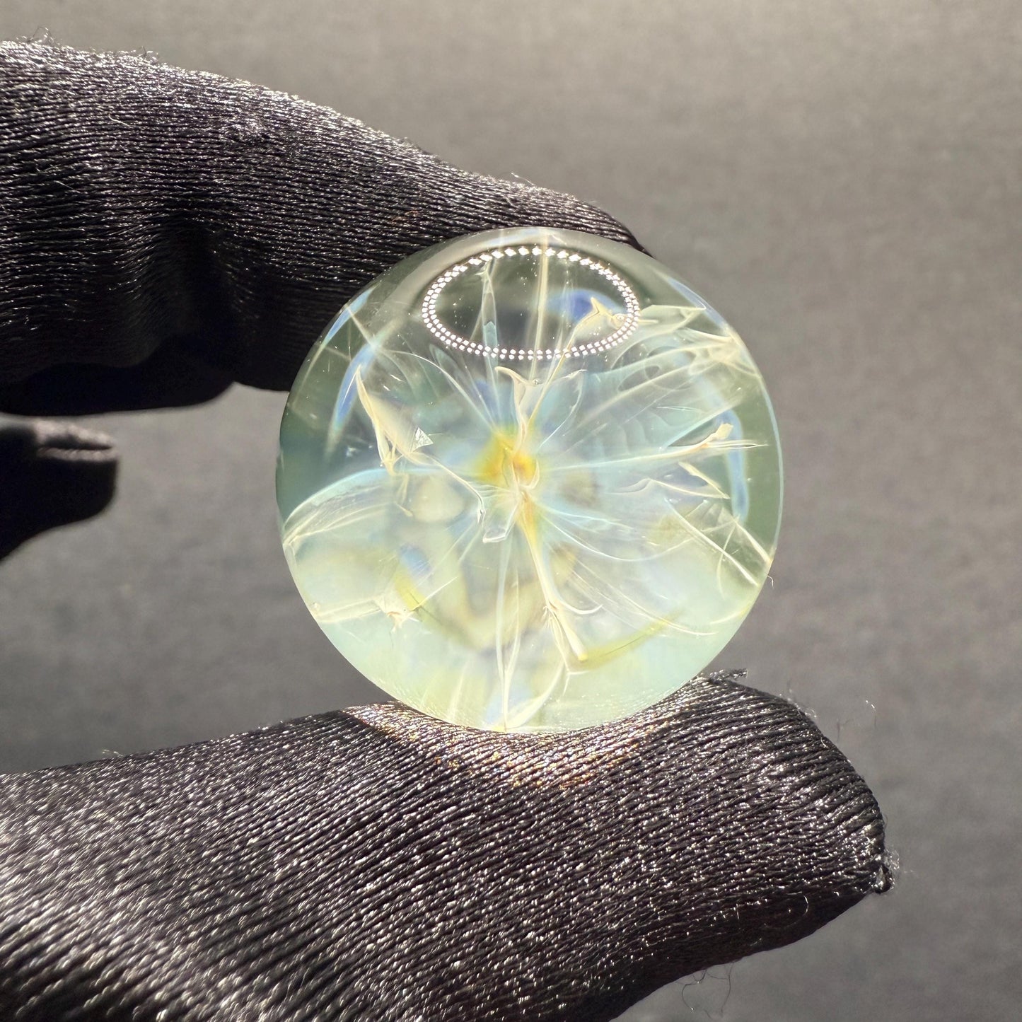 Glass Marble with Silver Fume Chaos || 1.01 Inch Borosilicate Marble || Hand Made Glass Marbles for Art Glass & Heady Marble Lovers