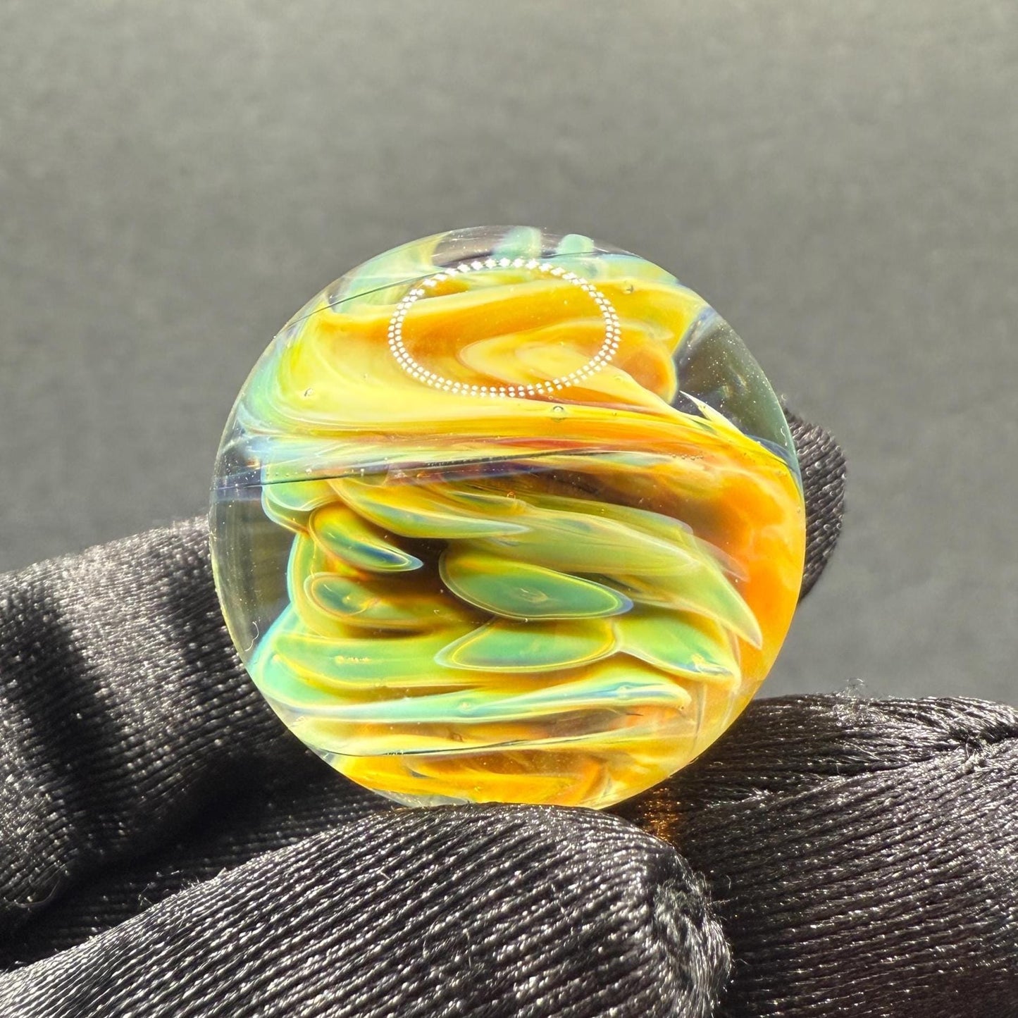 Handmade Glass Marble with Implosion Ying Yang Marble || Heady Glass Marble for Collectors