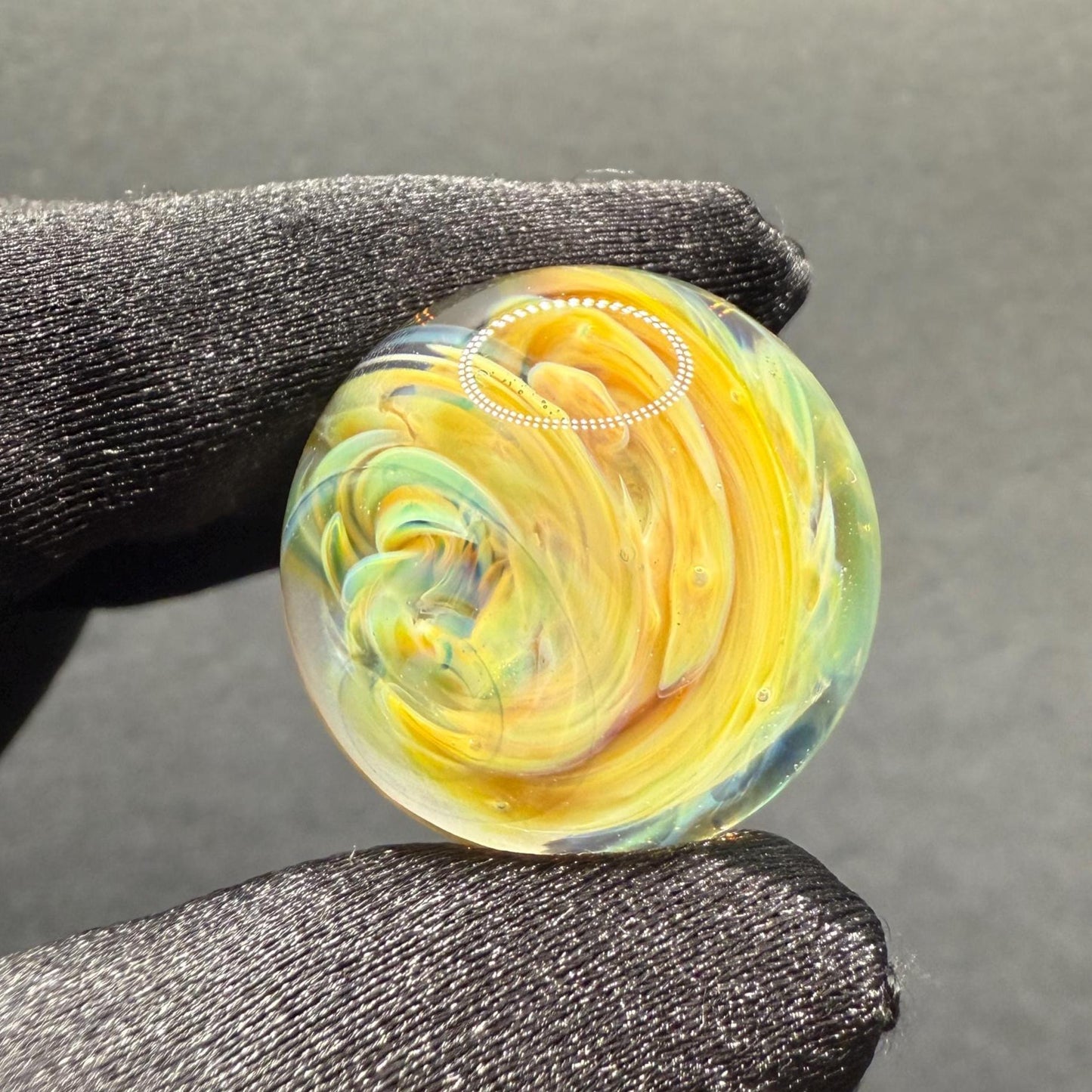 Handmade Glass Marble with Implosion Ying Yang Marble || Heady Glass Marble for Collectors