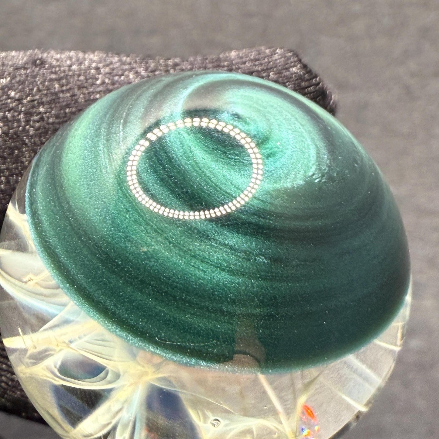 Silver Chaos Fume Borosilicate Marble 1.12 Inch || Lampwork Handmade Glass Marble