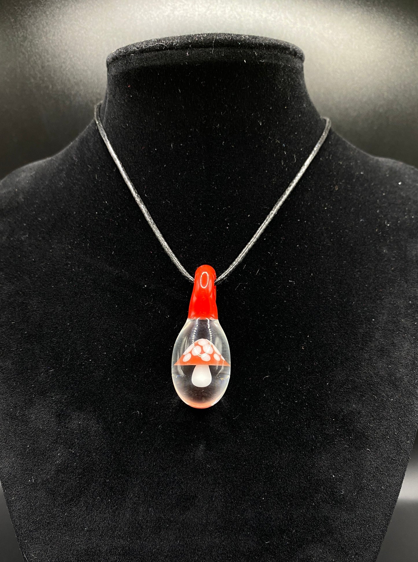 Handmade Glass Mushroom Pendant in Every Color of the Rainbow
