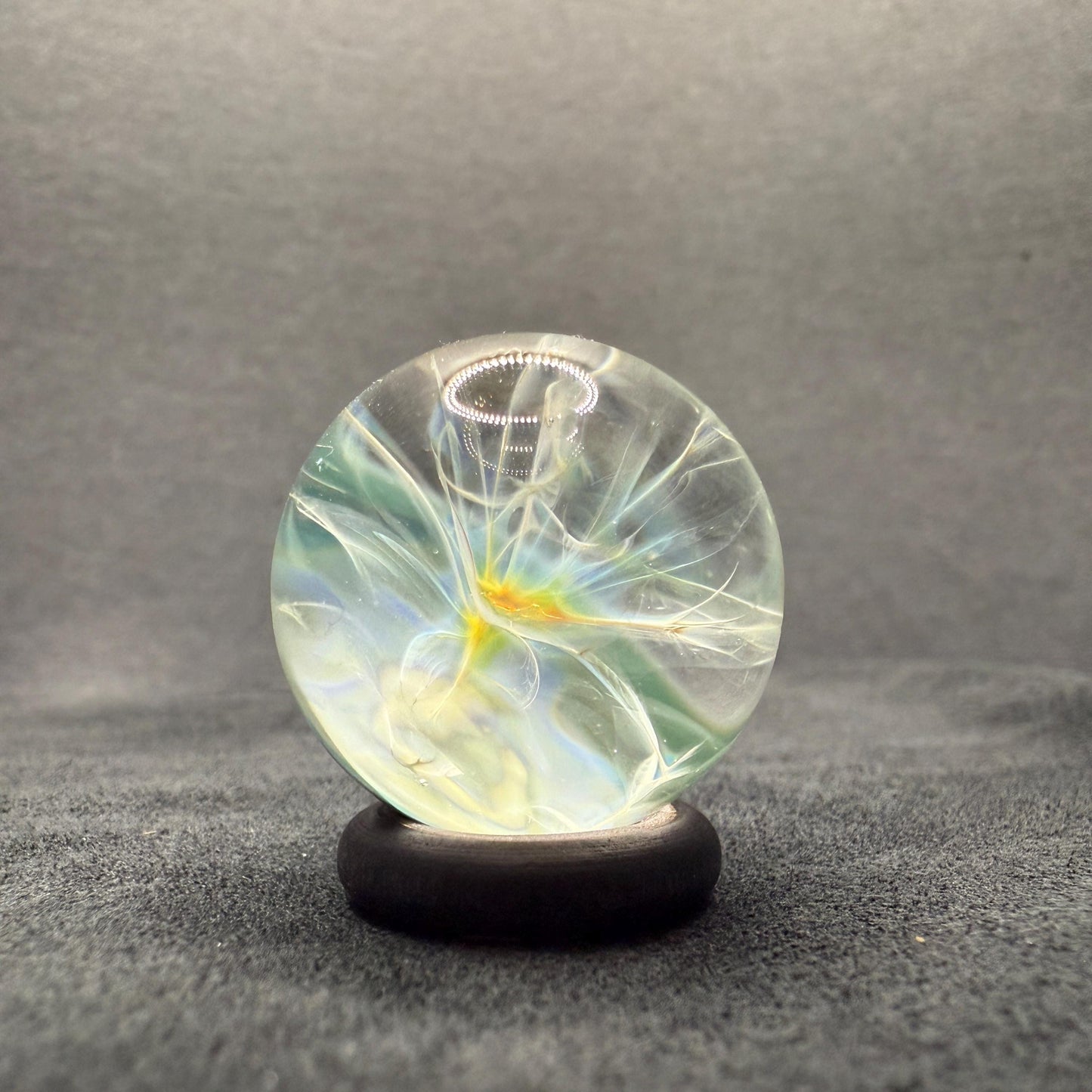 Glass Marble with Silver Fume Chaos || 1.01 Inch Borosilicate Marble || Hand Made Glass Marbles for Art Glass & Heady Marble Lovers