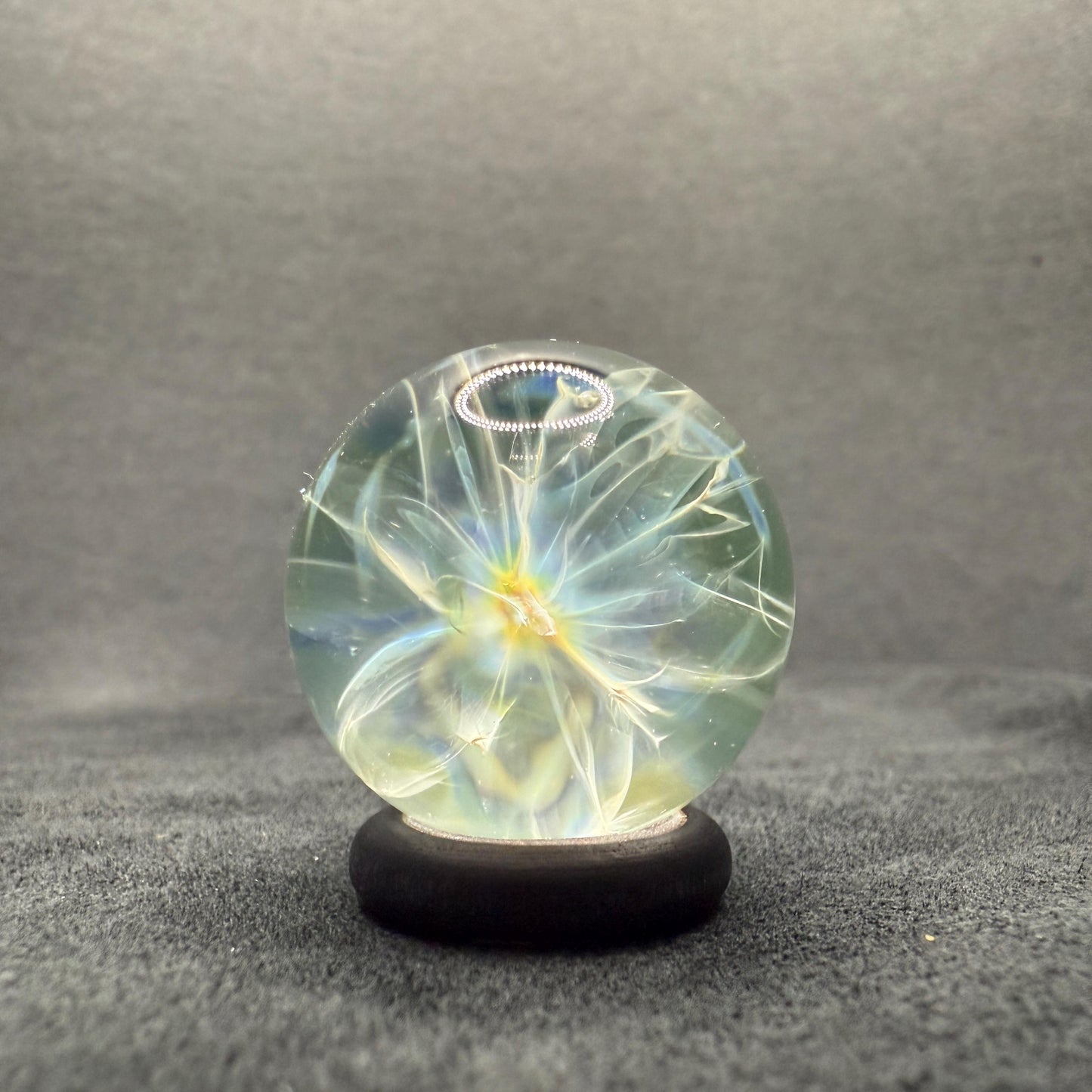 Glass Marble with Silver Fume Chaos || 1.01 Inch Borosilicate Marble || Hand Made Glass Marbles for Art Glass & Heady Marble Lovers