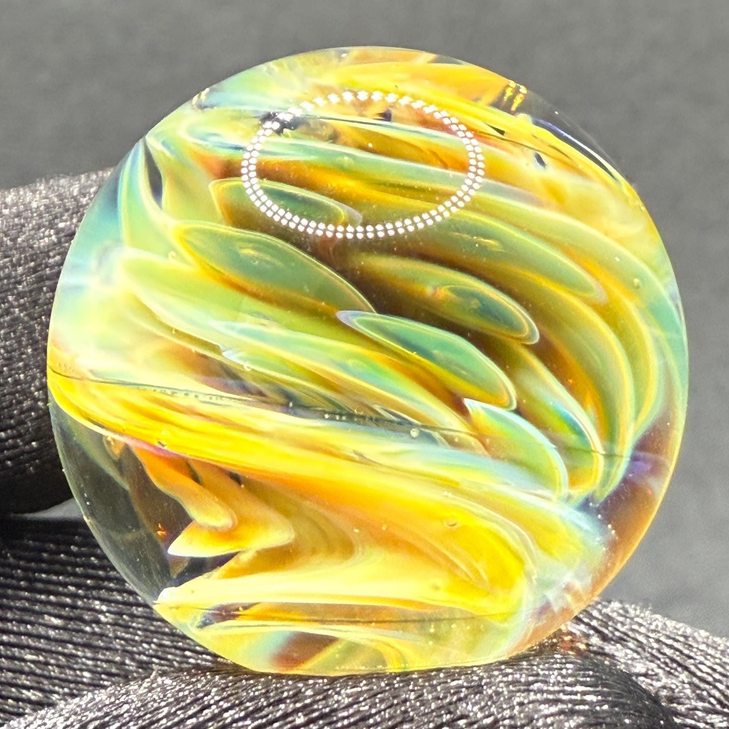 Handmade Glass Marble with Implosion Ying Yang Marble || Heady Glass Marble for Collectors